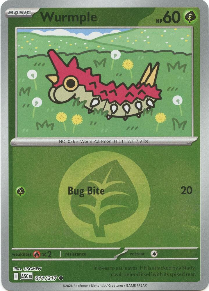 Wurmple - Ascended Heroes 011/217 - Energy Reverse Holo