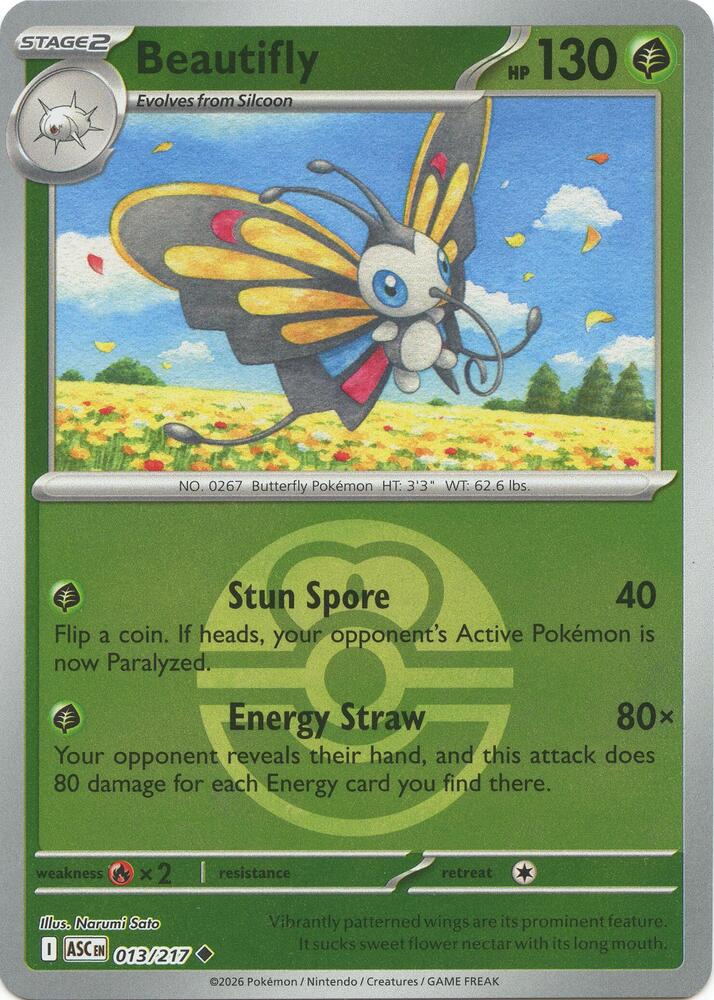 Beautifly - Ascended Heroes 013/217 - Pokeball Reverse Holo