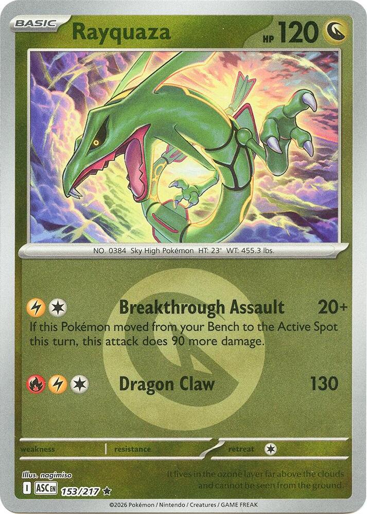 Rayquaza - Ascended Heroes 153/217 - Energy Reverse Holo