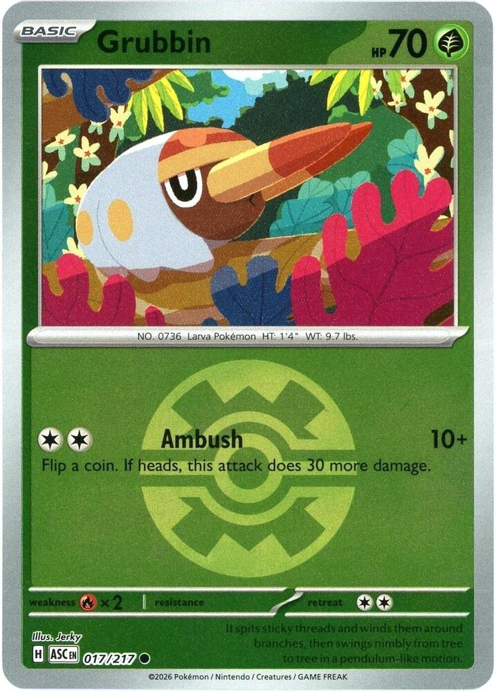 Grubbin - Ascended Heroes 017/217 - Pokeball Reverse Holo