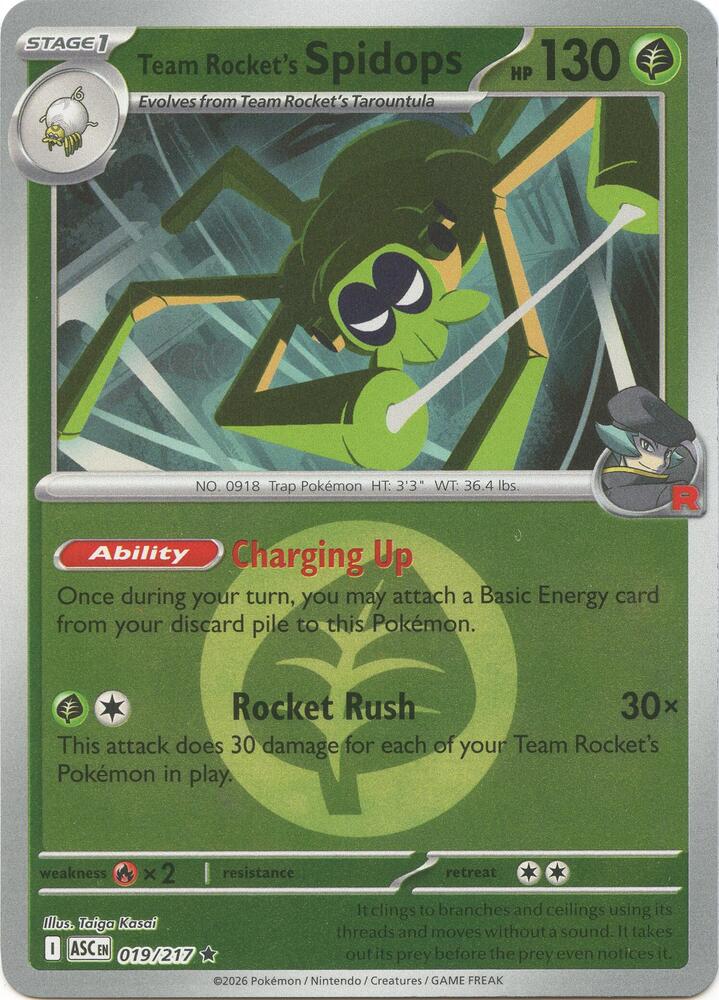 Team Rocket's Spidops - Ascended Heroes 019/217 - Energy Reverse Holo
