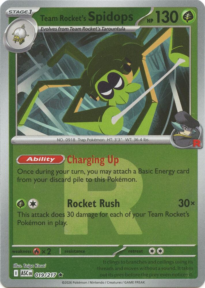 Team Rocket's Spidops - Ascended Heroes 019/217 - Pokeball Reverse Holo