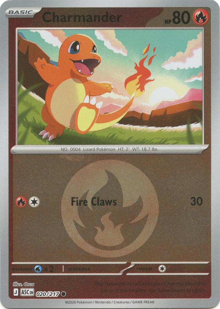 Charmander - Ascended Heroes 020/217 - Energy Reverse Holo