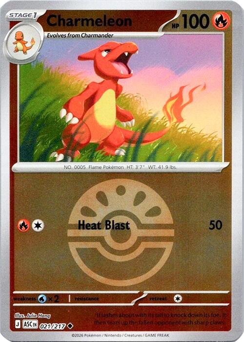Charmeleon - Ascended Heroes 021/217 - Pokeball Reverse Holo