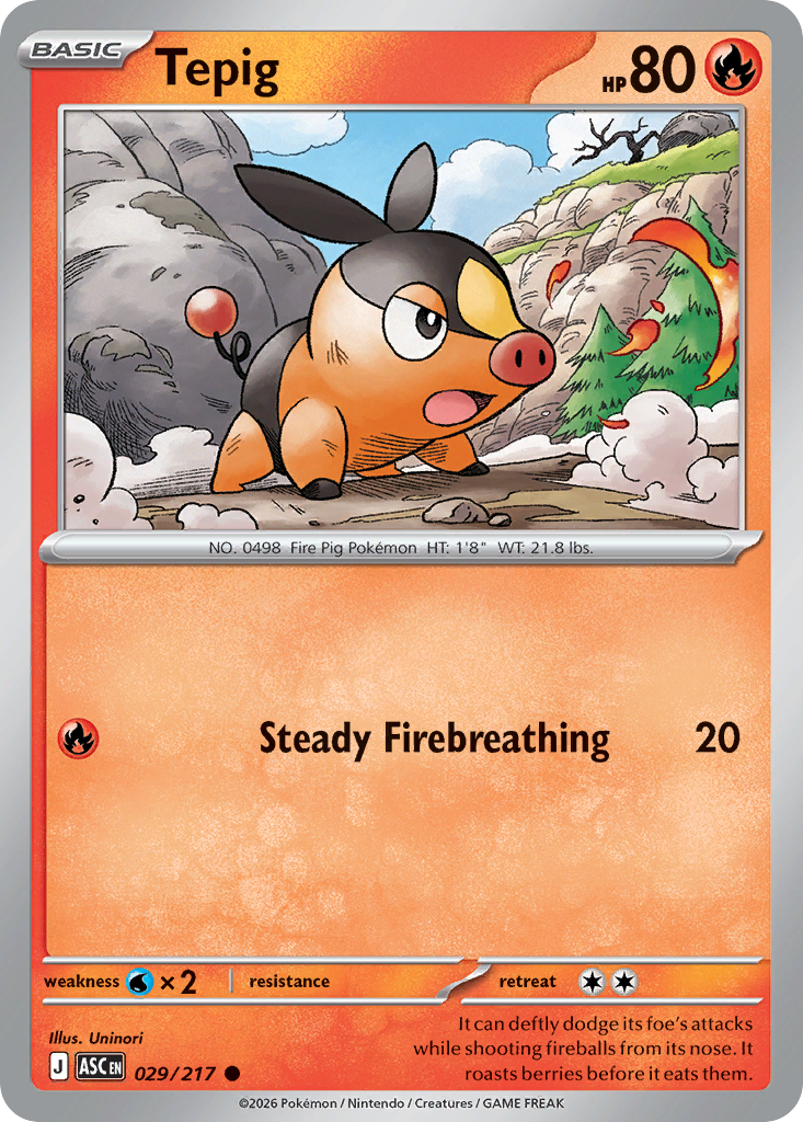 Tepig - Ascended Heroes 029/217 - Pokeball Reverse Holo