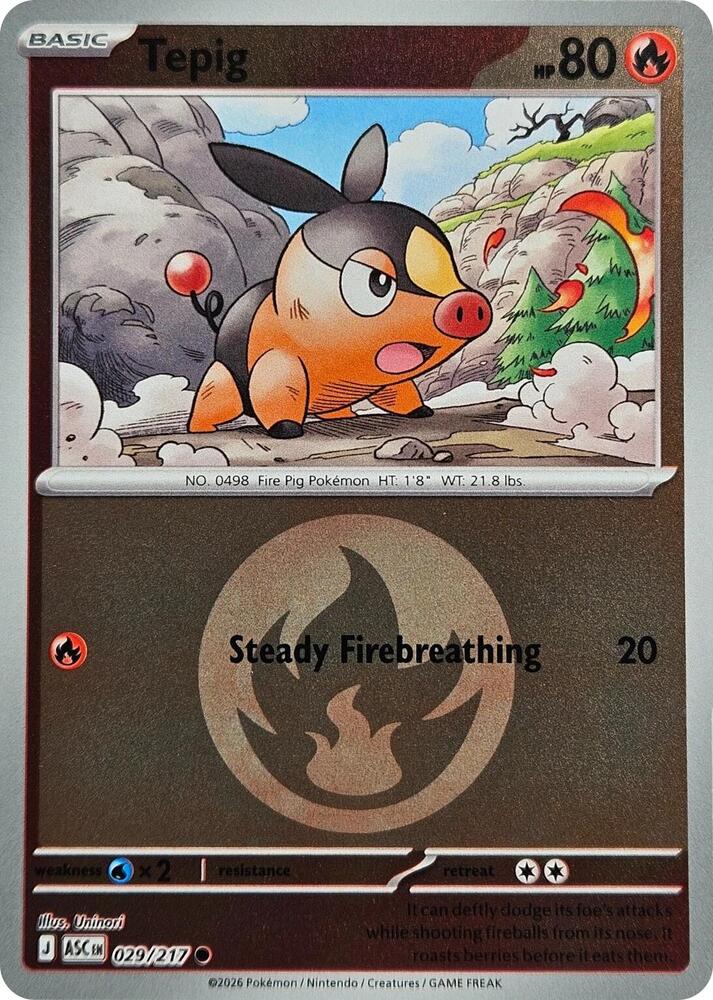 Tepig - Ascended Heroes 029/217 - Energy Reverse Holo