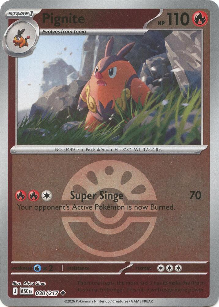Pignite - Ascended Heroes 030/217 - Pokeball Reverse Holo
