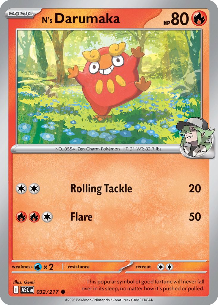 N's Darumaka - Ascended Heroes 032/217 - Energy Reverse Holo