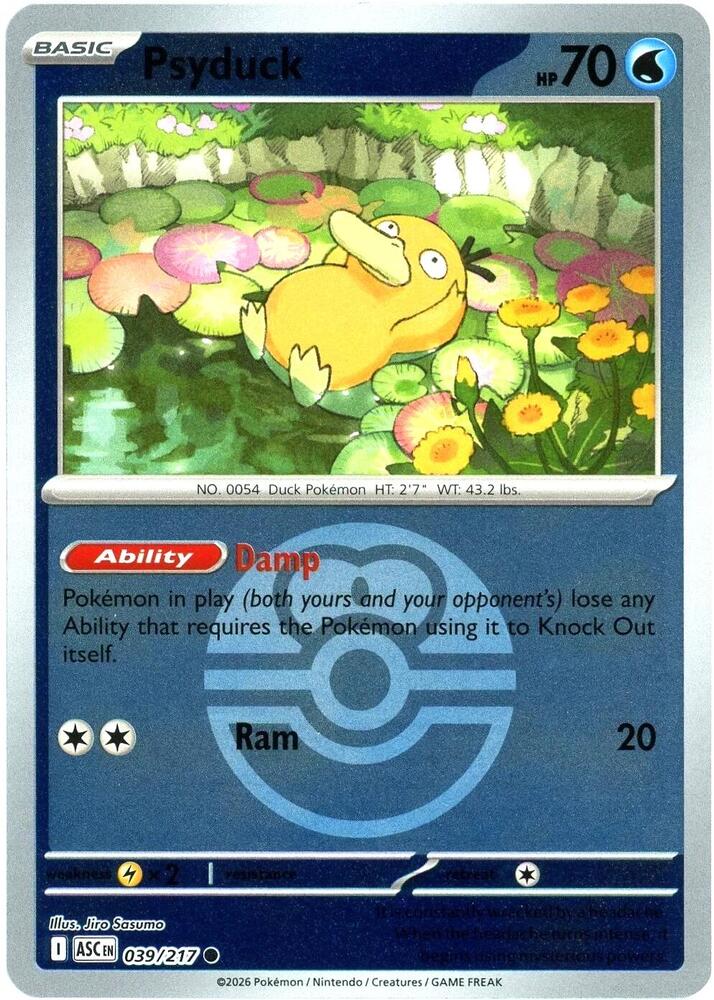 Psyduck - Ascended Heroes 039/217 - Pokeball Reverse Holo