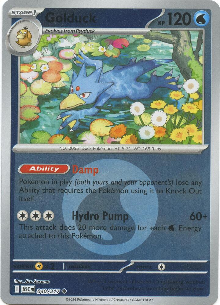 Golduck - Ascended Heroes 040/217 - Energy Reverse Holo