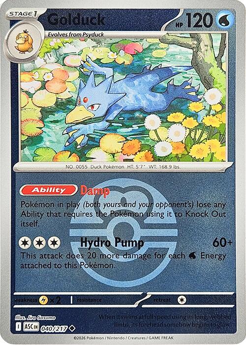 Golduck - Ascended Heroes 040/217 - Pokeball Reverse Holo
