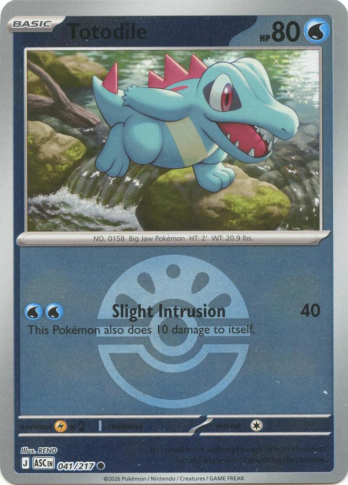 Totodile - Ascended Heroes 041/217 - Pokeball Reverse Holo