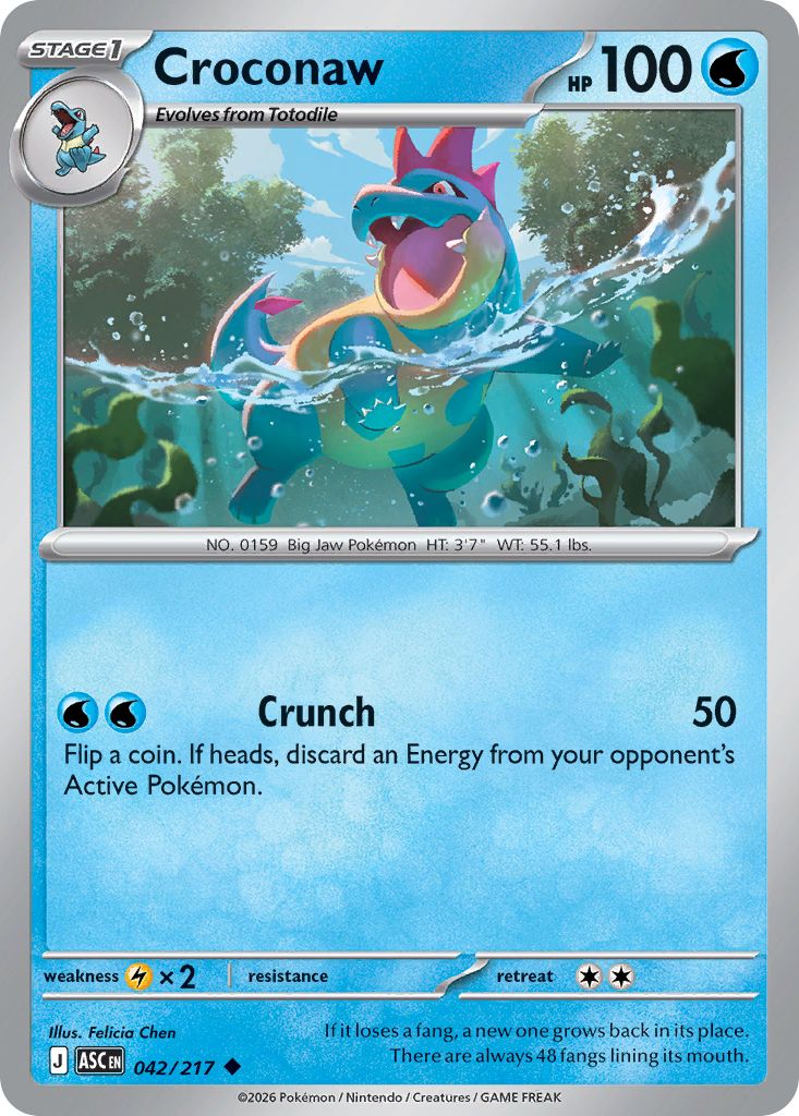 Croconaw - Ascended Heroes 042/217 - Energy Reverse Holo