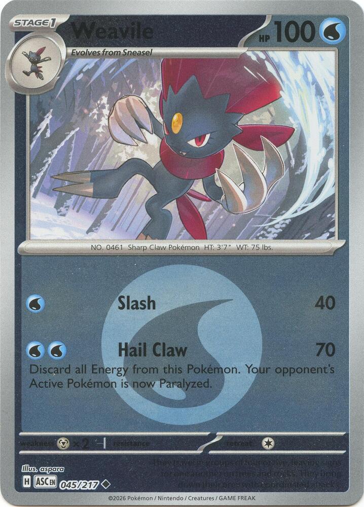 Weavile - Ascended Heroes 045/217 - Energy Reverse Holo