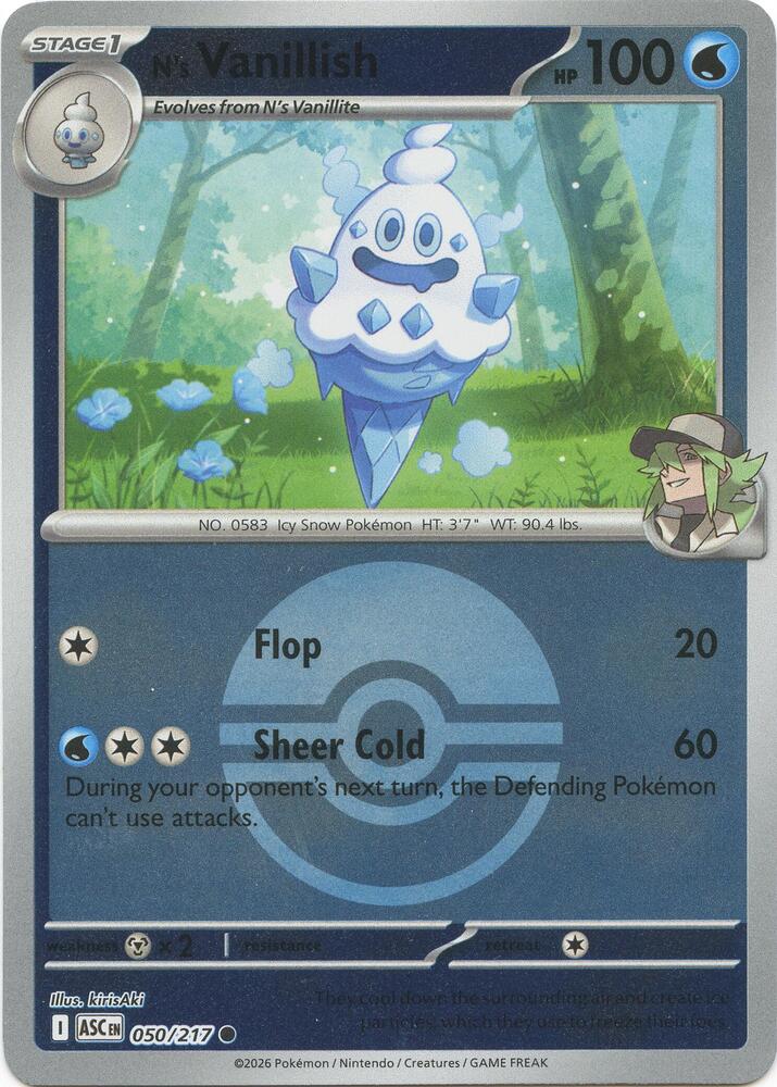 N's Vanillish - Ascended Heroes 050/217 - Pokeball Reverse Holo