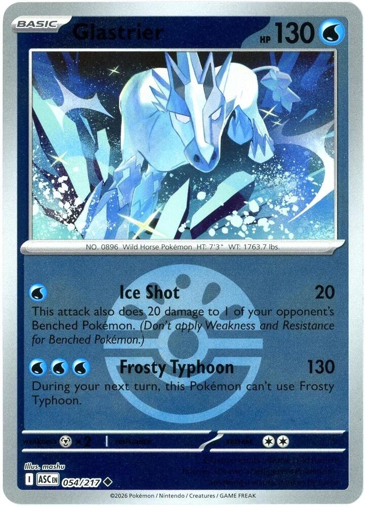 Glastrier - Ascended Heroes 054/217 - Pokeball Reverse Holo