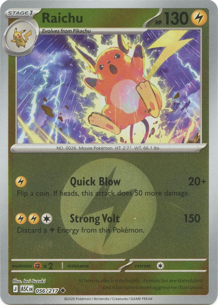 Raichu - Ascended Heroes 056/217 - Energy Reverse Holo