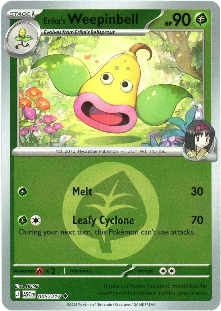 Erika's Weepinbell - Ascended Heroes 005/217 - Energy Reverse Holo