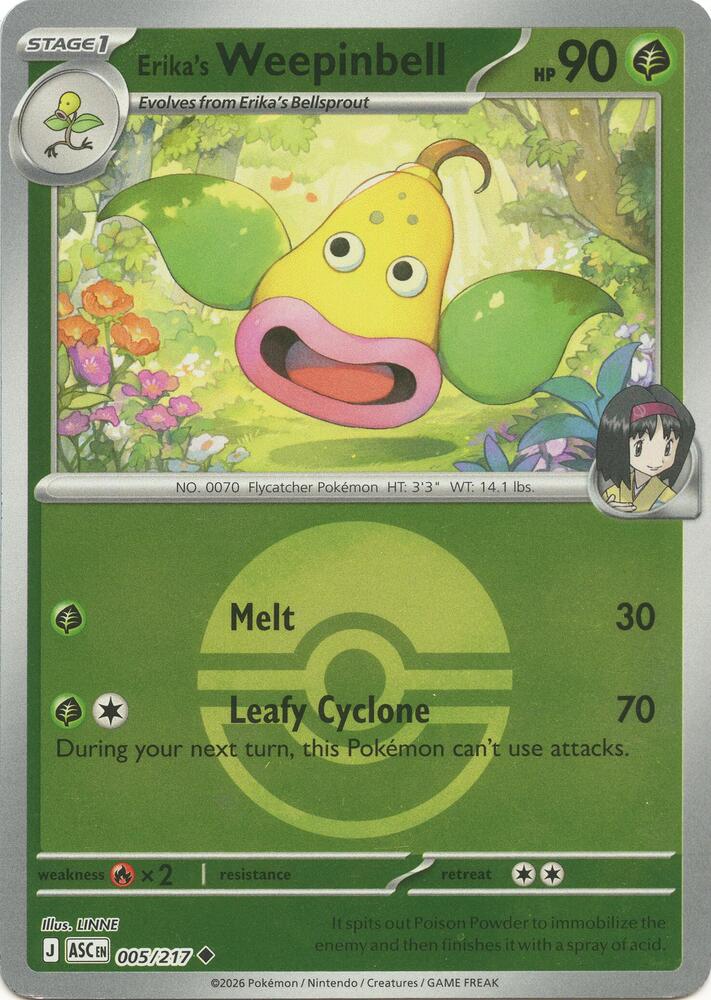 Erika's Weepinbell - Ascended Heroes 005/217 - Pokeball Reverse Holo