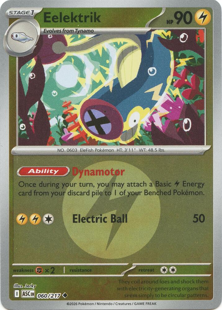 Eelektrik - Ascended Heroes 060/217 - Energy Reverse Holo