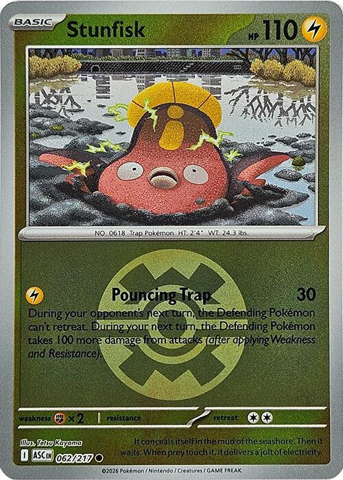 Stunfisk - Ascended Heroes 062/217 - Pokeball Reverse Holo