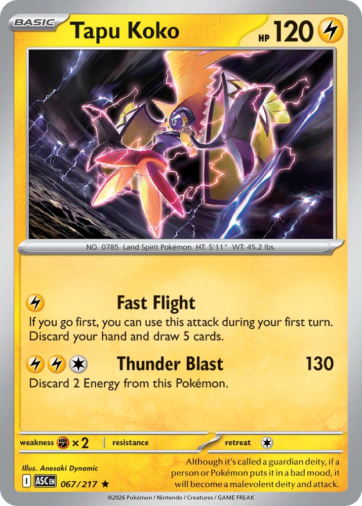 Tapu Koko - Ascended Heroes 067/217 - Energy Reverse Holo