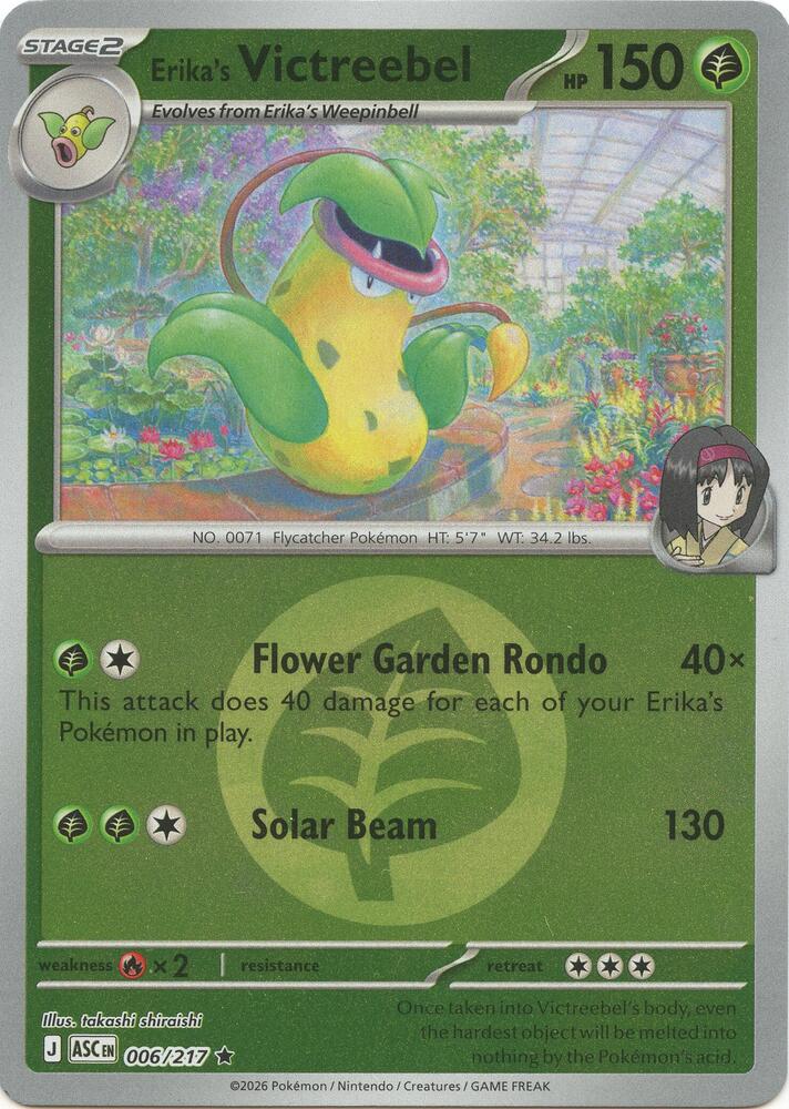 Erika's Victreebel - Ascended Heroes 006/217 - Energy Reverse Holo